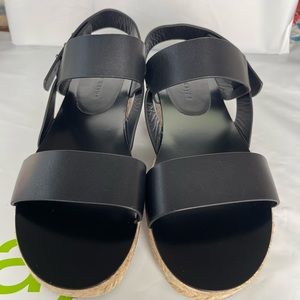 Black leather Sunday sandals Jenni kayne